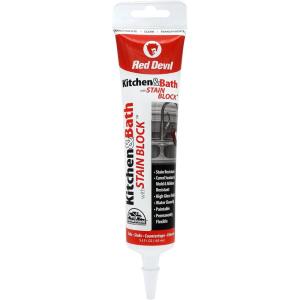 imageRed Devil 0750 Kitchen ampamp Bath Stain Block Sealant 12Pack White 12 PackClear