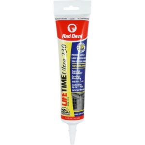 imageRed Devil 0770 Lifetime Ultra 230 Premium Elastomeric Acrylic Latex Sealant 101 oz WhiteClear