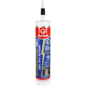 imageRed Devil 0780 StormGuard 920 100 RTV Silicone Window and Door Sealant A WaterResistant Adhesive for Interior and Exterior Use 101 oz Tube White 1PackBlack