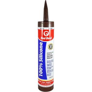 imageRed Devil 0816 100 Silicone Sealant Architectural Grade Silicone Architectural Grade RTV Sealant A WaterResistant Adhesive for Interior and Exterior Use 98 ozTube White 1PackBronze