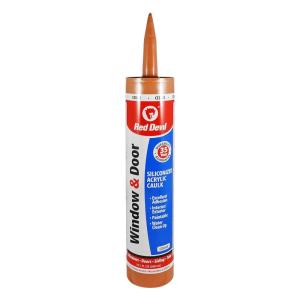imageRed Devil 0846 Window ampamp Door Silicone Acrylic Caulk White 100 Waterproof Paintable 101 oz Pack of 1 Made in USACedar