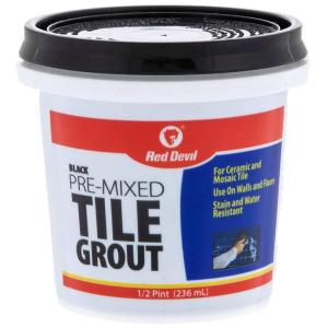 imageRed Devil 0422 White Tile Grout PreMixed for Repairs and Filler 12 Pint  WhiteBlack