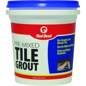 imageRed Devil 0422 White Tile Grout PreMixed for Repairs and Filler 12 Pint  WhiteWhite