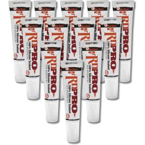imageRed Devil 08090I RD PRO 100 Heat Resistant RTV Silicone Sealant A WaterProof and Weatherproof Adhesive For HighHeat Use 101 oz Tube Red 1Pack12 Pack