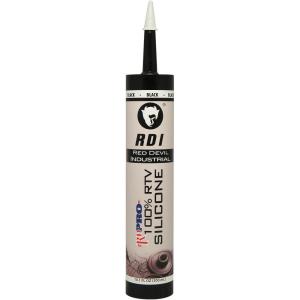 imageRed Devil 08160I RD PRO Industrial Grade RTV 100 Silicone WeatherResistant Sealant 101 oz Tube White 1PackBlack
