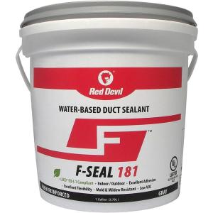 imageRed Devil 0846DW FSeal 181 Fiber Reinforced Water Based Duct Sealant 101 oz White 24 PackGray