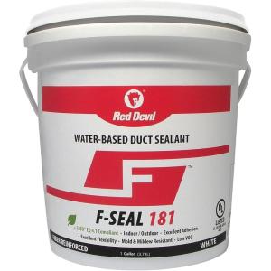 imageRed Devil 0846DW FSeal 181 Fiber Reinforced Water Based Duct Sealant 101 oz White 24 PackWhite