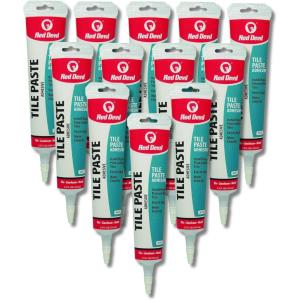 imageRed Devil 0497 Tile Paste Tile Glue Adhesive Made in USA 55 Fl Oz White12  Pack