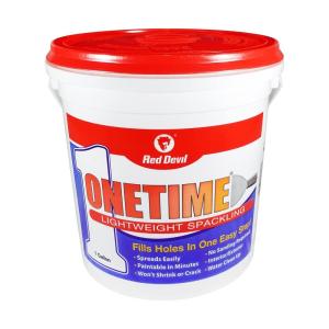 imageRed Devil 0542 ONETIME Lightweight Spackle Wall Repair Spackling for Holes Drywall 12 Pint White 8 Ounce Made in USA1 Gallon