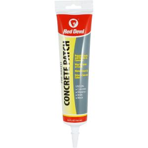 imageRed Devil 0645 Concrete Repair Patch Cement Crack Filler 55 Oz Squeeze Tube PreMixed Pack of 1 Gray Made in USA55 oz Pack of 12