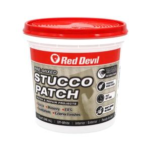 imageRed Devil 0450 Pre Mixed Stucco Patch Off White Quart 6 PackPack of 6