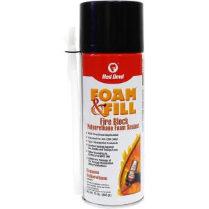 imageRed Devil 0915 Spray Foam ampamp Fill Fire Block Expanding Insulation Polyurethane Foam Sealant 12 oz Orange Pack of 1Pack of 12