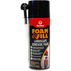 imageRed Devil 0916 Spray Foam ampamp Fill Landscape Adhesive Foam Gap Filler 12 oz Black 1 Pack1  Pack