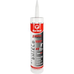 imageRed Devil 0816KB Silicone Shield Kitchen ampamp Bath Sealant 90 Oz White Pack of 1