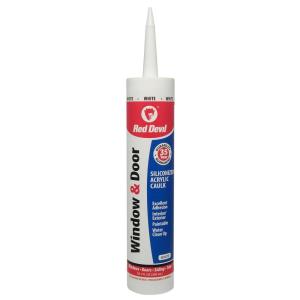 imageRed Devil 0846 Window ampamp Door Silicone Acrylic Caulk White 100 Waterproof Paintable 101 oz Pack of 1 Made in USAWhite