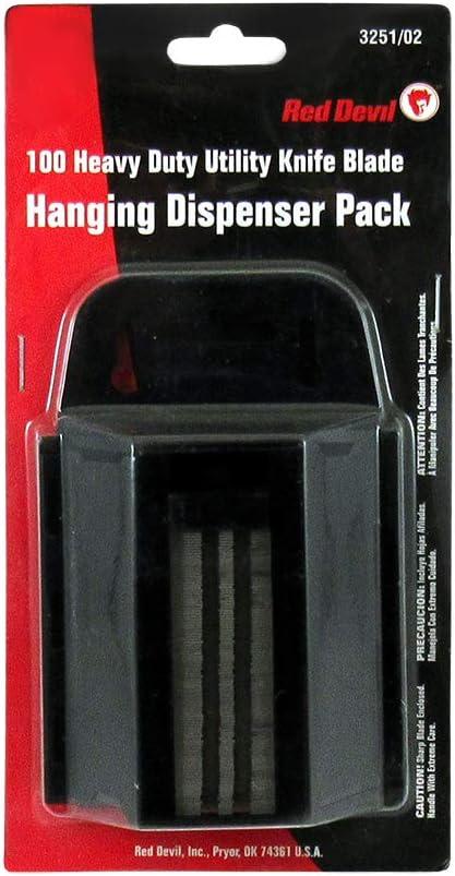 imageRed Devil 325102 100 Pack Hanging Dispenser Utility Knife Blades Black