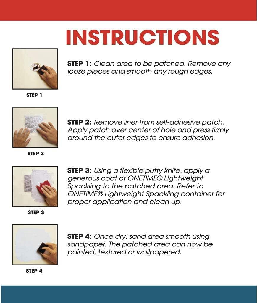 imageRed Devil 1212 ONETIME Wall Repair Patch 6 inch Pack of 6