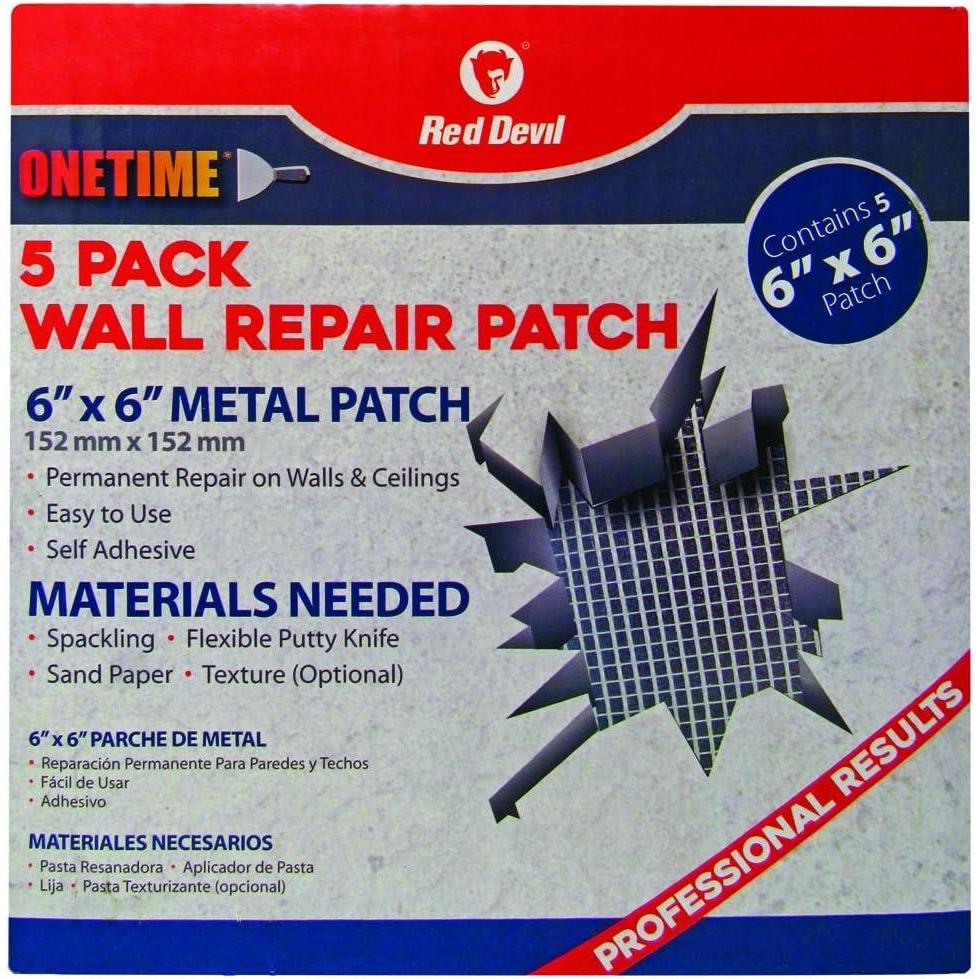 imageRed Devil 1212 ONETIME Wall Repair Patch 6 inch Pack of 6