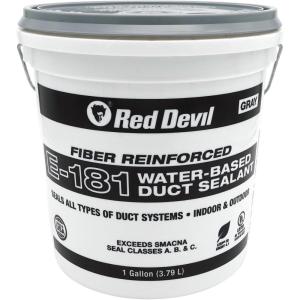 imageRed Devil 0841EX E181 Duct Seal Fiber Reinforced Water Based Duct Sealant 1 Gallon Gray Made in USA